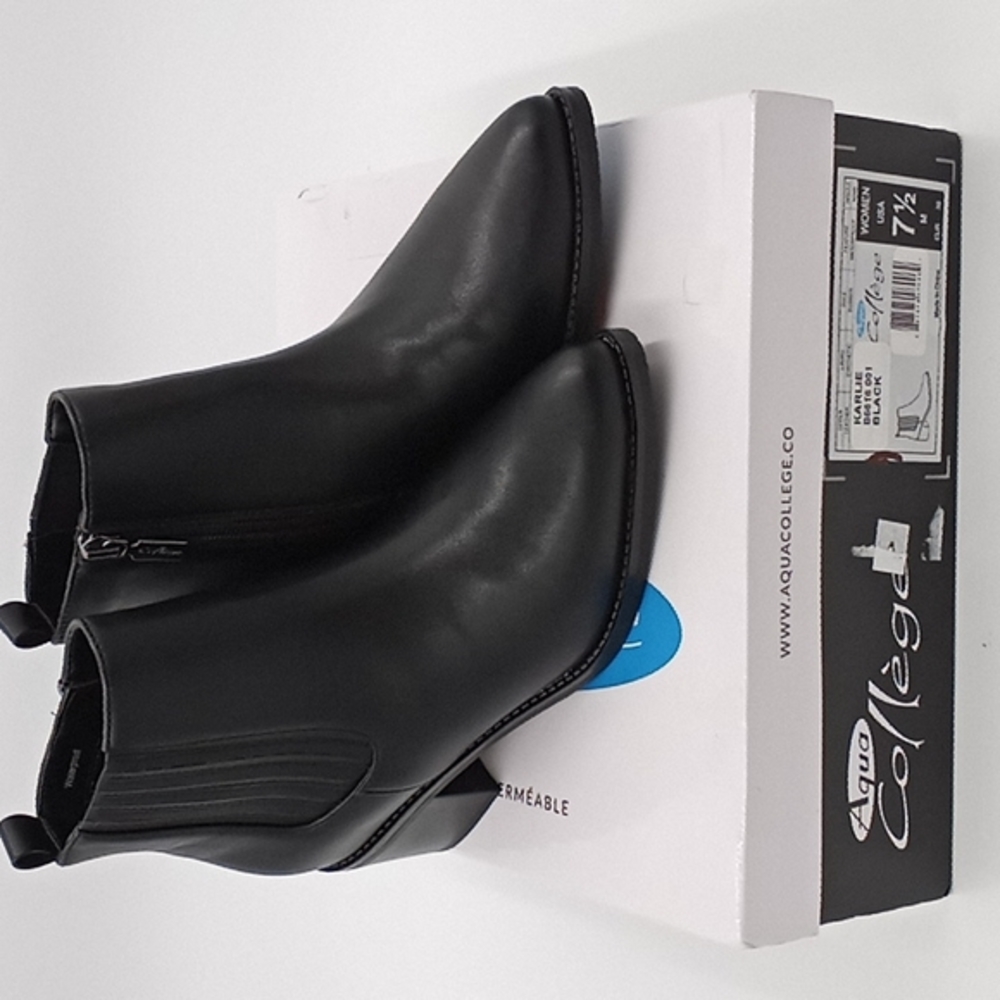 Aqua Collège Leather Karlie Waterproof Booties Black 7.5M